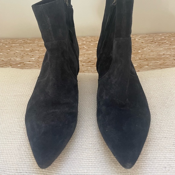 Isabel Marant Derst Black Suede Zip Kitten Heel Ankle Boots Booties - Picture 7 of 14
